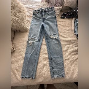 Zara Mom Ripped Jeans